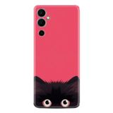 Kılıfland Tecno Pova Neo 2 Kılıf, Boutique Baskılı Kedicik Desenli, Pembe-Siyah