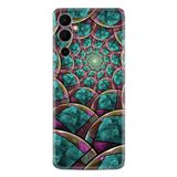 Kılıfland Tecno Pova Neo 2 Plus ile Uyumlu Kılıf, Resimli Desenli, Silikon, Platinium Series, Circles, Turkuaz-Mor