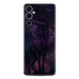 Kılıfland Tecno Pova Neo 2 Plus ile Uyumlu Silikon Kılıf, Black Purple Wolf Deseni, Siyah Mor