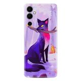 Kılıfland Tecno Pova Neo 2 Plus ile Uyumlu Silikon Kılıf, Desen Özel Seri, Mor Kurt