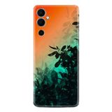 Kılıfland Tecno Pova Neo 2 Plus Kılıf, Silikon, Çiçek Desen, Turuncu-Yeşil