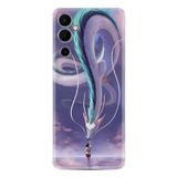 Kılıfland Tecno Pova Neo 2 Plus Kılıf, Silikon, Desen Özel Seri Kız ve Ejderha, Mor