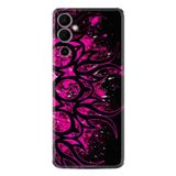 Kılıfland Tecno Pova Neo 2 Plus Kılıf, Silikon, Desen Özel Seri Purple Knife, Siyah-Pembe