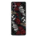 Kılıfland Tecno Pova Neo 2 Plus Kılıf, Silikon, Skull Rose Desen, Siyah