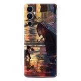 Kılıfland Tecno Pova Neo 2 Plus Uyumlu Silikon Kılıf, Desen Özel Seri, Kız ve Kedi, Renk285