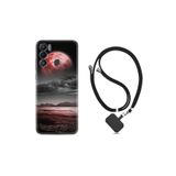 Kılıfland Tecno Pova Neo ile Uyumlu Ipli Boyun Askılı Desenli Silikon Kılıf, Red World
