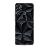 Kılıfland Tecno Pova Neo ile Uyumlu Silikon Kılıf, 3D Prizmalar Desen, Siyah