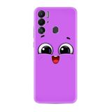 Kılıfland Tecno Pova Neo ile Uyumlu Silikon Kılıf, Desen Özel Seri, Purple Sweety, Mor