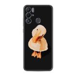 Kılıfland Tecno Pova Neo ile Uyumlu Silikon Kılıf, Desen Özel Seri, Üzgün Ördek, Siyah