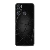 Kılıfland Tecno Pova Neo ile Uyumlu Silikon Kılıf, Dikenli Tel Desen, Siyah