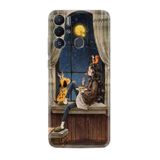 Kılıfland Tecno Pova Neo ile Uyumlu Silikon Kılıf, Resimli Desenli Baskı, Ananas Camera Glass