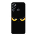 Kılıfland Tecno Pova Neo ile Uyumlu Silikon Kılıf, Siyah Göz Deseni