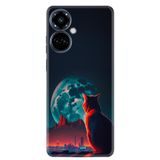 Kılıfland Tecno Pova Neo Kılıf, Boutique Baskılı, Dalgın Kedi Tasarımı