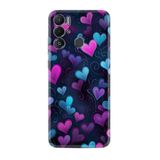Kılıfland Tecno Pova Neo Kılıf, Boutique Baskılı, Mavi Kalp Desenli