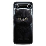 Kılıfland Tecno Pova Neo Kılıf, Boutique Baskılı Resimli Tombul Kedi, Siyah