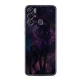 Kılıfland Tecno Pova Neo Kılıf, Silikon, Desen, Black Purple Wolf