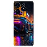 Kılıfland Tecno Spark 10 Pro ile Uyumlu Kılıf, Hayat Serisi, Renkli Araba Deseni, Silikon