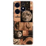Kılıfland Tecno Spark 10 Pro ile Uyumlu Kılıf, Hayat Serisi, Retro Moon Desenli, Silikon, Arka Kapak