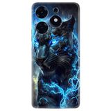 Kılıfland Tecno Spark 10 Pro ile Uyumlu Kılıf, Silikon, Black Panther Desenli, Siyah