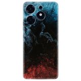Kılıfland Tecno Spark 10 Pro ile Uyumlu Kılıf, Silikon, Resimli Desenli Baskılı, Red Blue Black Abstract