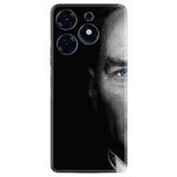 Kılıfland Tecno Spark 10 Pro ile Uyumlu Silikon Kılıf, Atatürk Portre Desenli, Siyah
