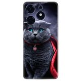 Kılıfland Tecno Spark 10 Pro ile Uyumlu Silikon Kılıf, Desen Özel Seri Super Cat, Siyah