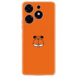 Kılıfland Tecno Spark 10 Pro ile Uyumlu Silikon Kılıf, Desen Özel Seri, Turuncu