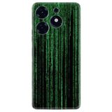 Kılıfland Tecno Spark 10 Pro ile Uyumlu Silikon Kılıf, Desenli Baskılı, Matrix, Yeşil