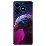 Kılıfland Tecno Spark 10 Pro ile Uyumlu Silikon Kılıf, Kartal Deseni, Siyah