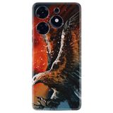 Kılıfland Tecno Spark 10 Pro ile Uyumlu Silikon Kılıf, Kartal Uçarken Deseni, Çok Renkli