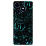 Kılıfland Tecno Spark 10 Pro ile Uyumlu Silikon Kılıf, Matematiksel Desen, Siyah