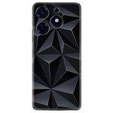Kılıfland Tecno Spark 10 Pro ile Uyumlu Silikon Kılıf, Prizmalar Deseni, Siyah