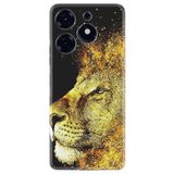 Kılıfland Tecno Spark 10 Pro ile Uyumlu Silikon Kılıf, Resimli Desenli Baskılı, Leon, Sarı