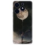 Kılıfland Tecno Spark 10 Pro ile Uyumlu Silikon Kılıf, Resimli Desenli Baskılı, Moon Baloon, Renkli