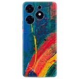 Kılıfland Tecno Spark 10 Pro ile Uyumlu Silikon Kılıf, Ressam Sulu Boya Desen, Çok Renkli
