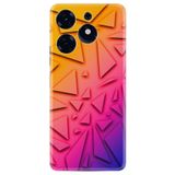 Kılıfland Tecno Spark 10 Pro ile Uyumlu Silikon Kılıf, Üçgen Desen, Renkli