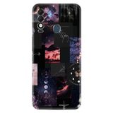 Kılıfland Tecno Spark 10 Pro Kılıf, Boutique Baskılı, Ay Pattern, Siyah