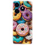 Kılıfland Tecno Spark 10 Pro Kılıf, Boutique Baskılı Donut Desenli, Renkli