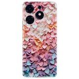 Kılıfland Tecno Spark 10 Pro Kılıf, Boutique Baskılı, Renkli Kalpler, Çok Renkli