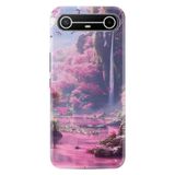 Kılıfland Tecno Spark 10 Pro Kılıf, Boutique Baskılı Şelale Desenli, Pembe