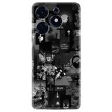 Kılıfland Tecno Spark 10 Pro Kılıf, Hayat Serisi Desenli, Dark Rise Up, Siyah
