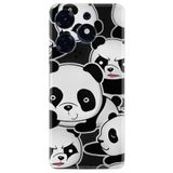 Kılıfland Tecno Spark 10 Pro Kılıf, Hayat Serisi, Desenli Panda Resitali, Siyah-Beyaz