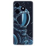 Kılıfland Tecno Spark 10 Pro Kılıf, Resimli Desenli Silikon, Platinium Series, Astro, Siyah-Mavi