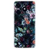 Kılıfland Tecno Spark 10 Pro Kılıf, Silikon, Çiçek Desenli, Renkli