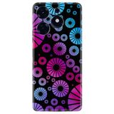 Kılıfland Tecno Spark 10 Pro Kılıf, Silikon, Desen Özel Seri Daireler, Siyah-Pembe-Mavi