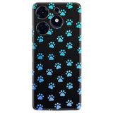 Kılıfland Tecno Spark 10 Pro Kılıf, Silikon, Platinium Series, Patili Desenli, Siyah