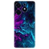Kılıfland Tecno Spark 10 Pro Uyumlu Kılıf, Silikon, Mavi Mor Desen
