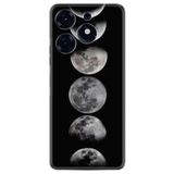 Kılıfland Tecno Spark 10 Pro Uyumlu Kılıf, Silikon, Resimli Desenli Baskılı, Great Moons, Siyah