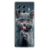 Kılıfland Tecno Spark 20 Pro Plus Kılıf, Baskılı Resimli Komik Kedi, Renk8