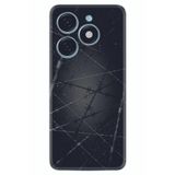 Kılıfland Tecno Spark 20 Spark 20C ile Uyumlu Silikon Kılıf, Dikenli Tel Desen, Siyah
